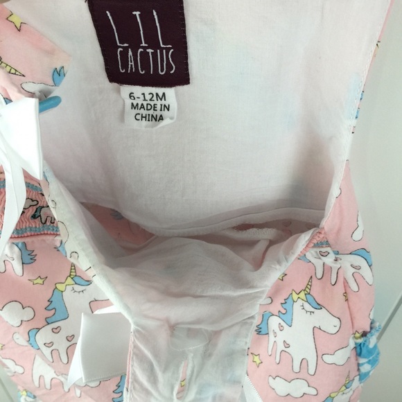Smocked Unicorn Romper 6-12M - Picture 9 of 13